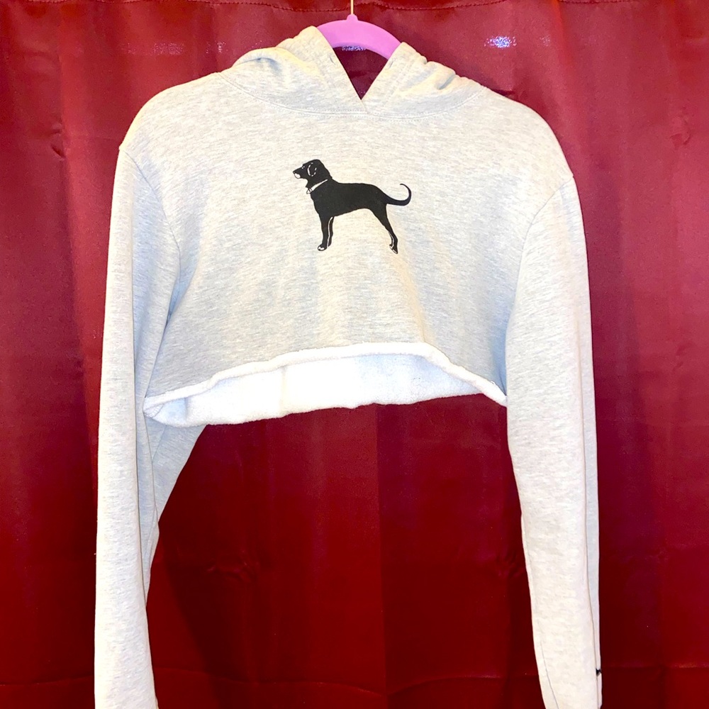 The Black Dog cropped hoodie! Super soft, cozy and cute!